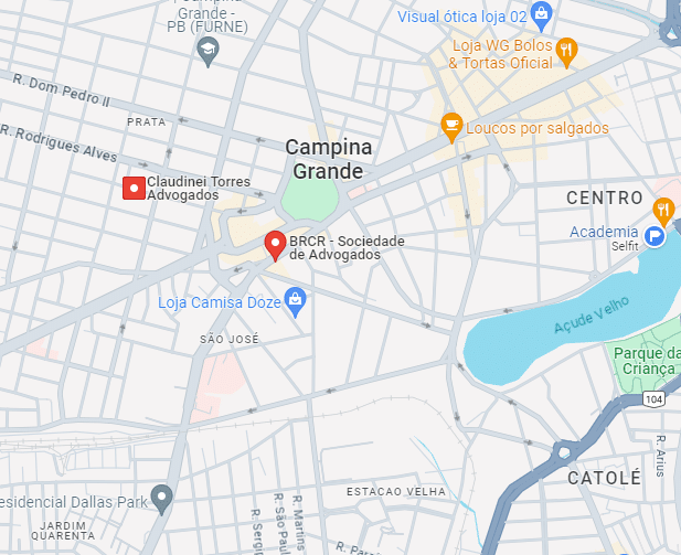 Localização do escritório em Campina Grande